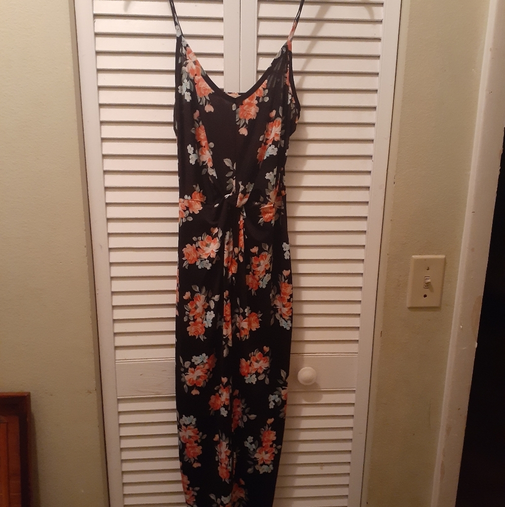 Black floral dress